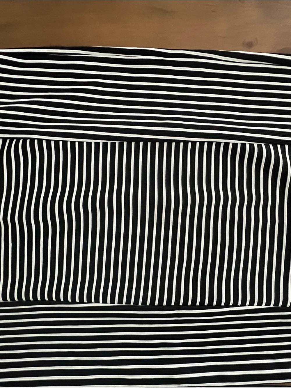 Sears Black and White Striped Pencil Skirt